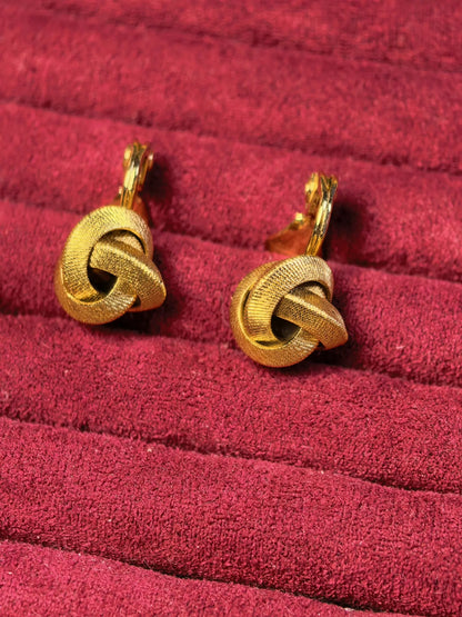Monet Gold Knot Clip-On Earrings — product detail 6