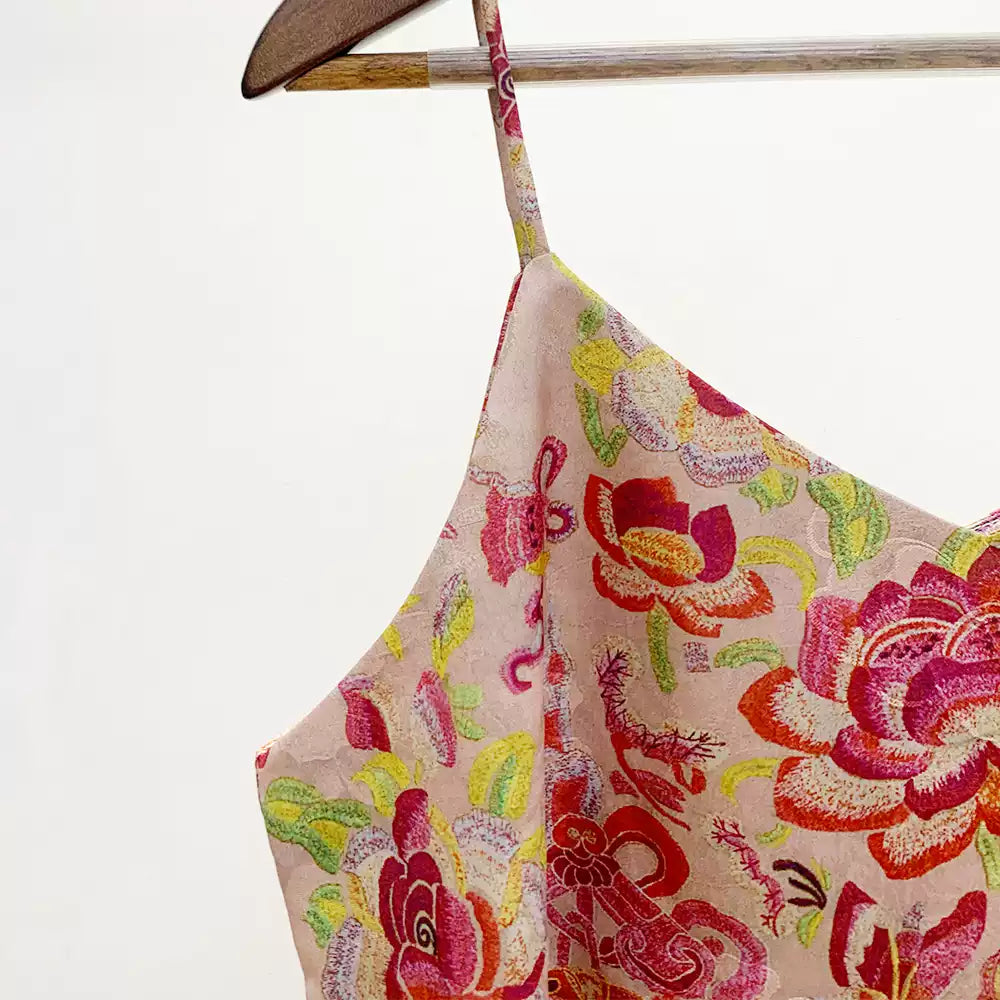 Yimengdu Floral Brocade-Effect Camisole Top — product detail 2