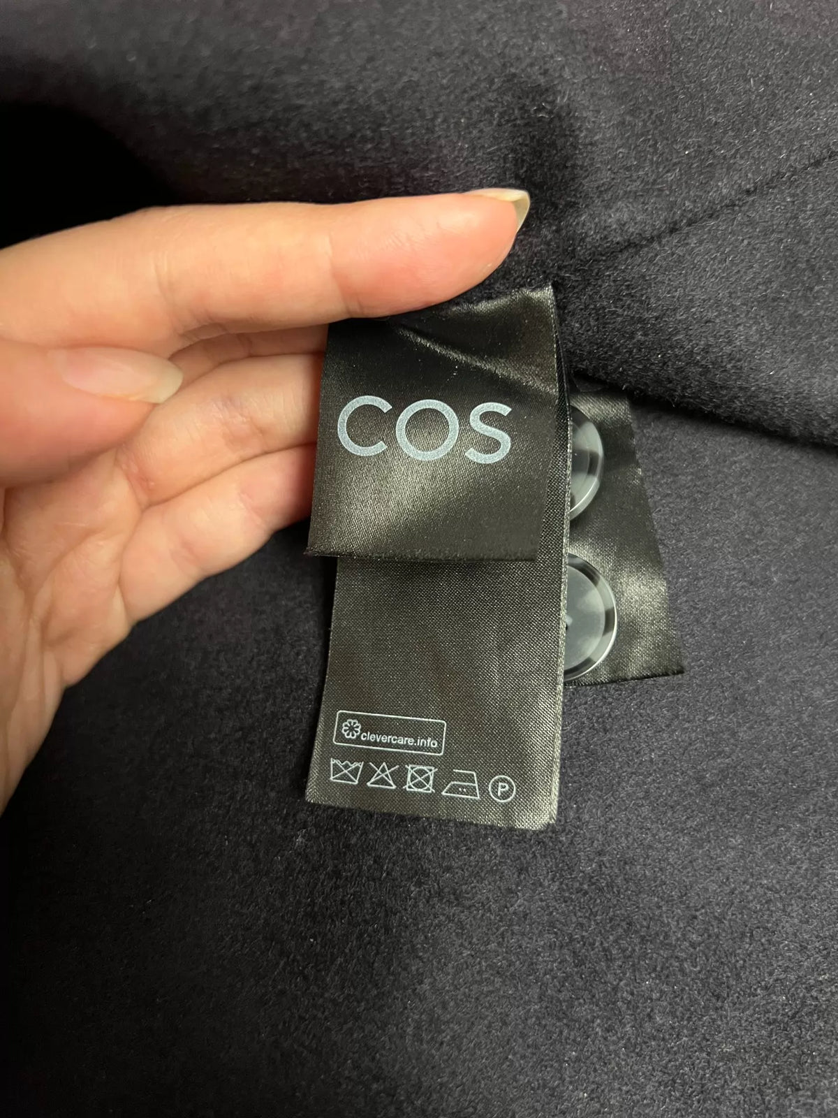 COS Black Fringed Wrap Wool Skirt — product detail 4