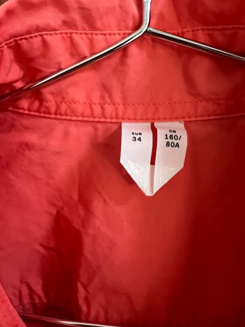 ARKET Watermelon Red Button Shirt