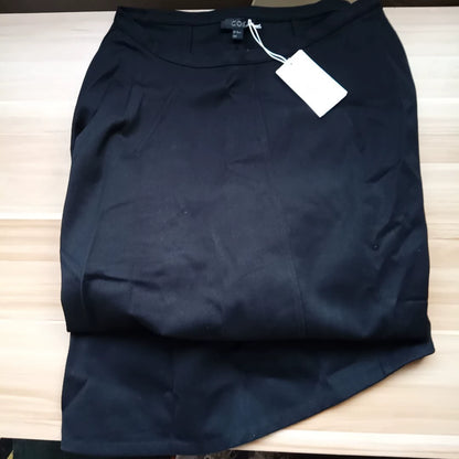 COS Black Asymmetric Cotton A-Line Skirt — product detail 5