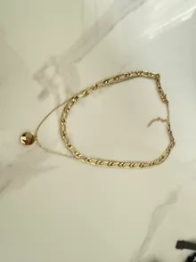 & Other Stories Double-Chain Coin Necklace