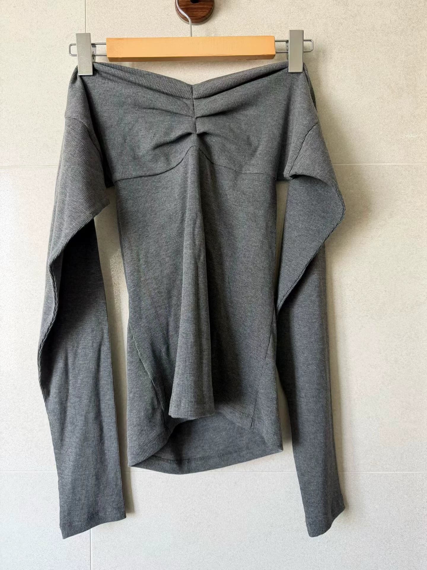 Route Room gray bandeau top styling