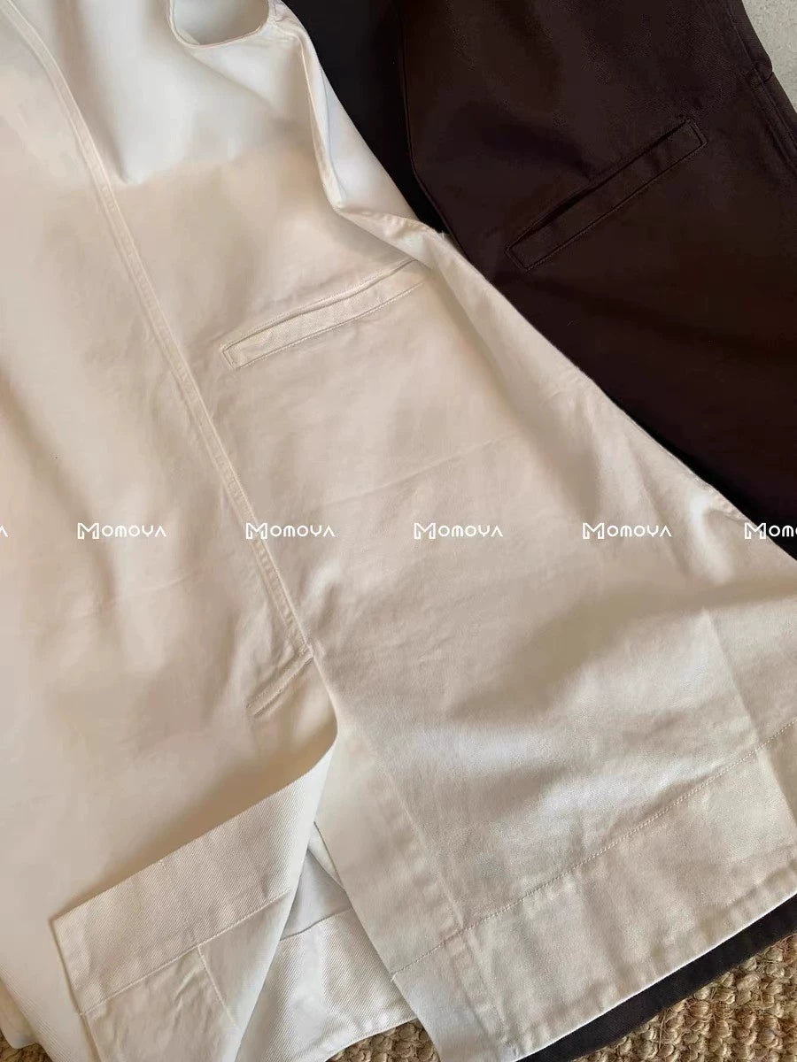 MHL Ivory Twill Patch-Pocket Pinafore Dress – photograph 3