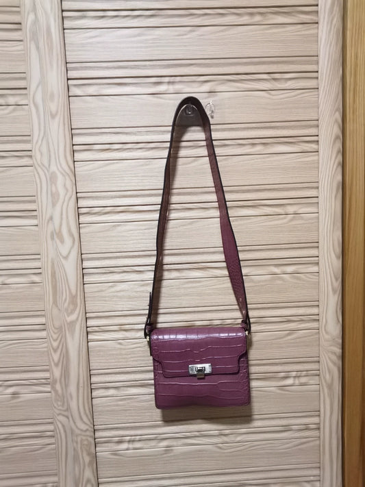 Marge Sherwood Burgundy Croc-Embossed Leather Shoulder Bag — original seller image 1