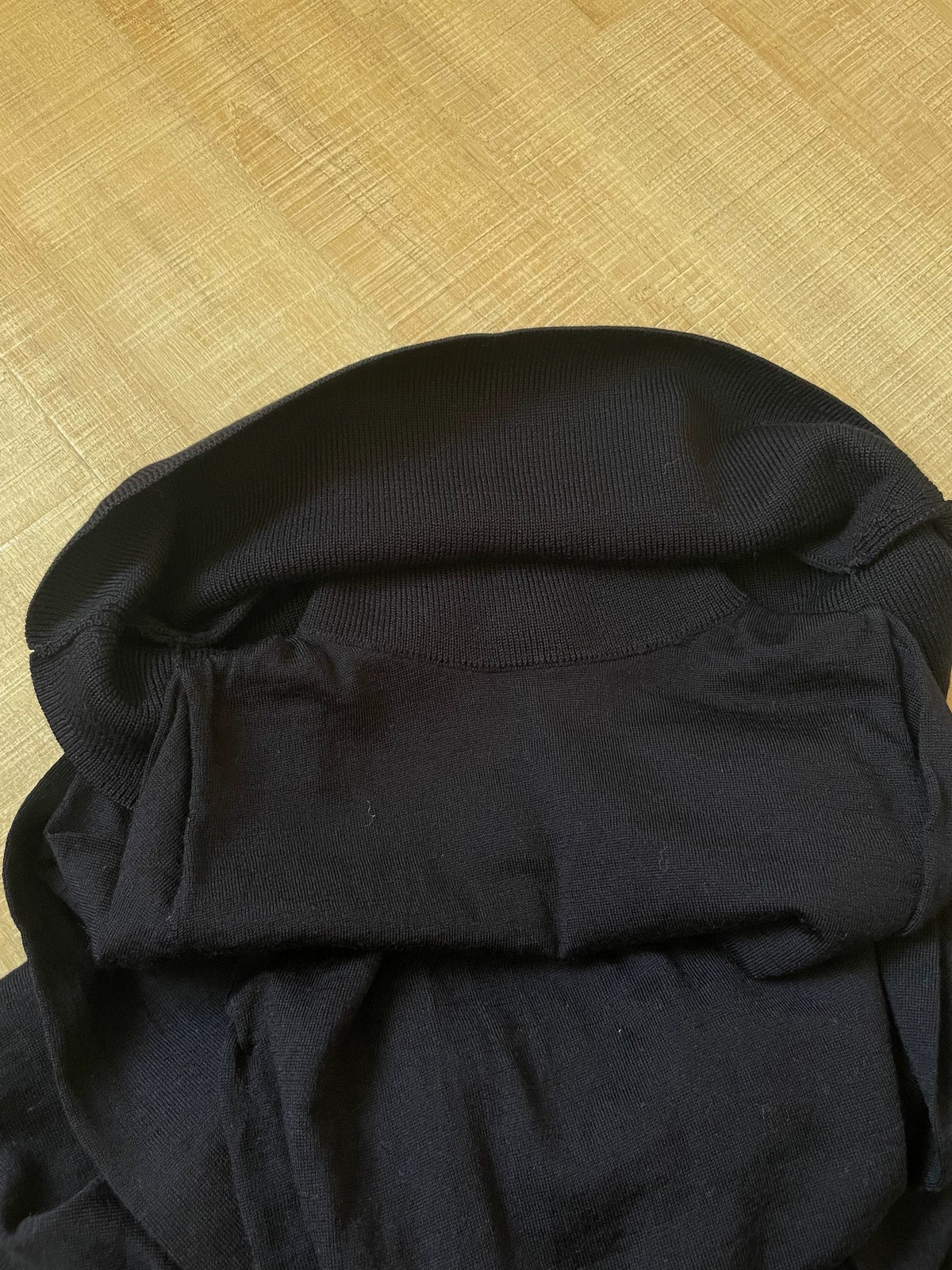 COS Navy Wide-Collar Wool Dress — product detail 4