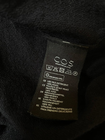 COS Navy Wide-Collar Wool Dress — product detail 5