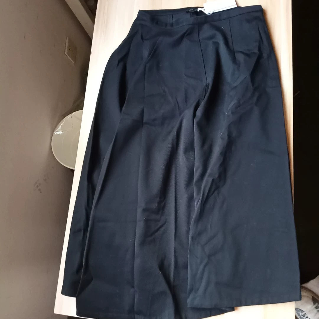 COS Black Asymmetric Cotton A-Line Skirt — product detail 6