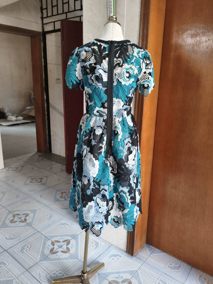 II by Claes Iversen floral lace midi dress — back view