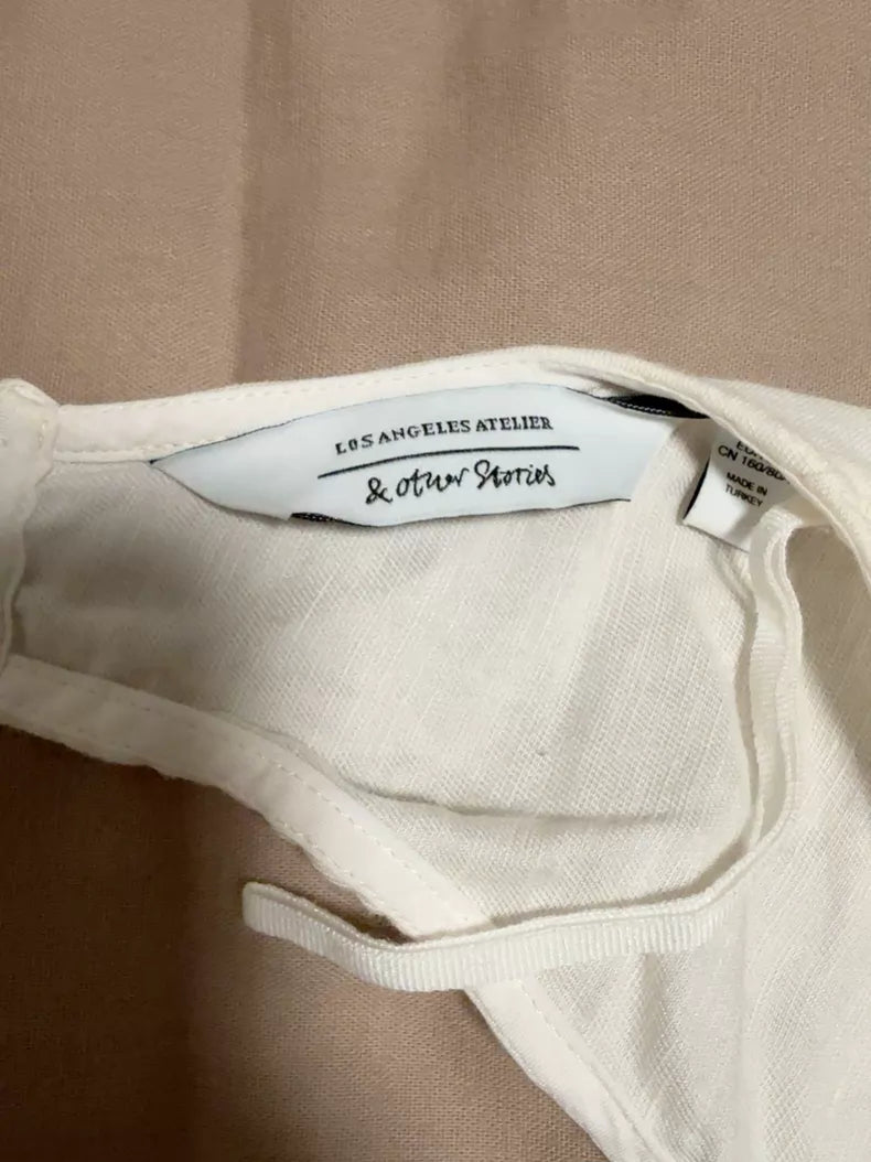 & Other Stories Cream Puff-Sleeve Top