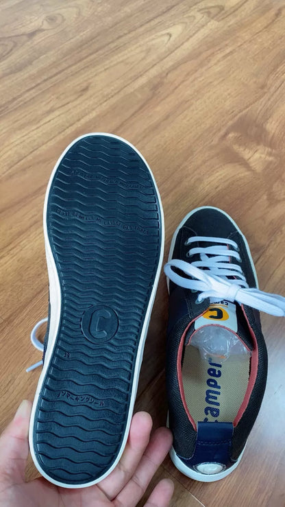 Camper Imar Copa Black Canvas Sneakers