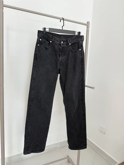 ARKET Ocean Charcoal Relaxed Jeans — front view