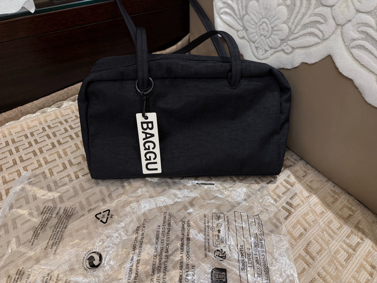 BAGGU Black Nylon Shoulder Bag