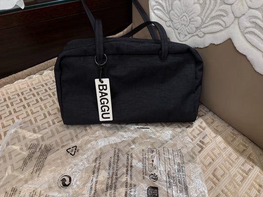 BAGGU Black Nylon Shoulder Bag