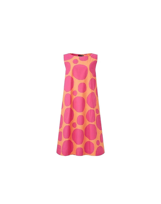Uniqlo × Marimekko Pink-Orange Printed Dress — front view