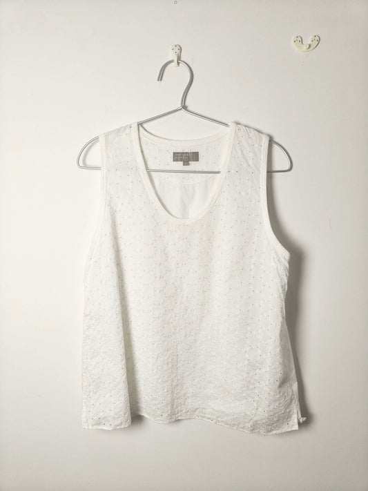 Margaret Howell Openwork Sleeveless Top — front view