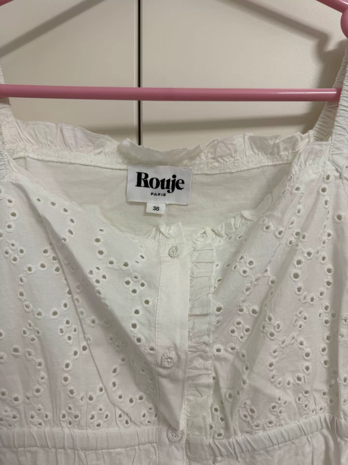 Rouje White Cotton Dress — product detail 4