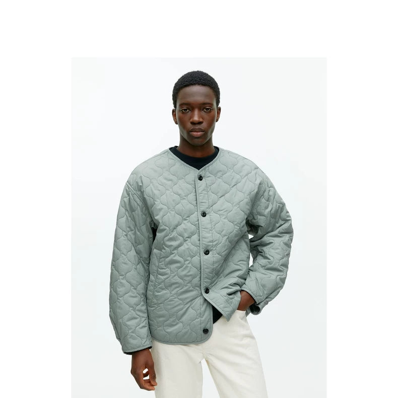 ARKET Pale Green Quilted Liner Jacket