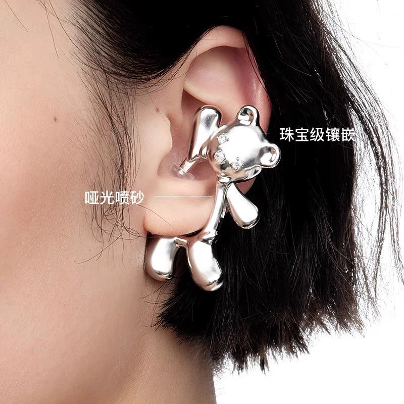 YVMIN Waving Bear Spring-Clip Earrings — original seller image 2