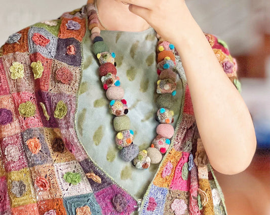 Sophie Digard Hand-Crocheted Necklace — front view