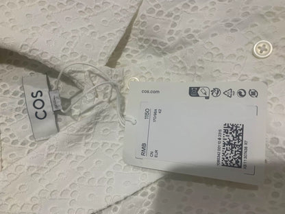 COS White Broderie Shirt Dress — product detail 3