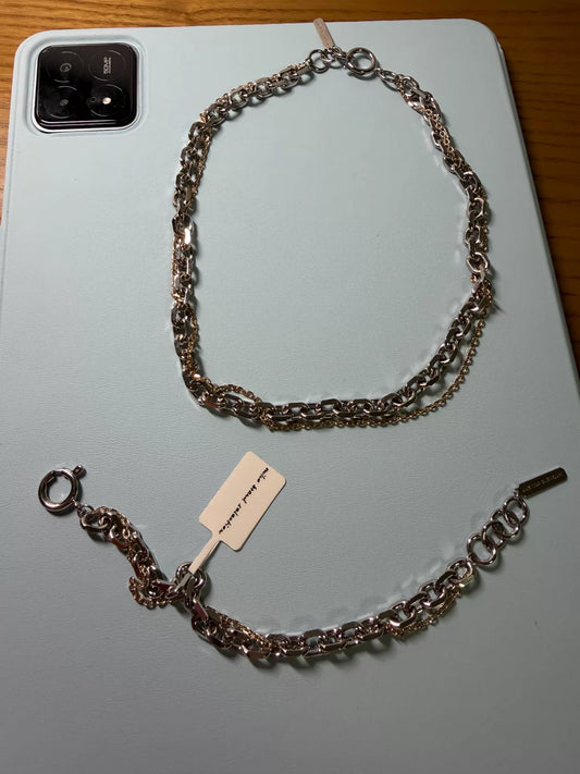 Justine Clenquet Dana Necklace and Bracelet Set — front view