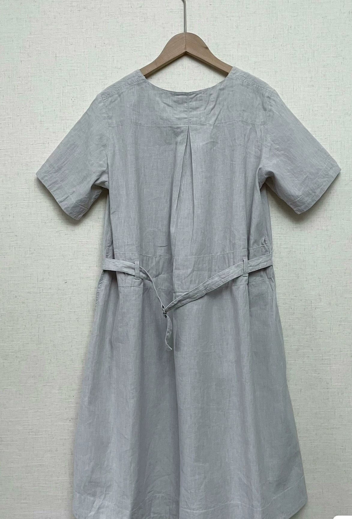 MHL Grey Linen-Cotton A-Line Dress – photograph 2