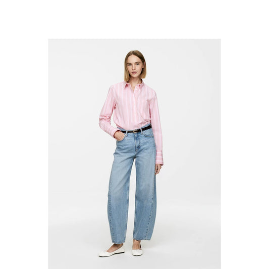 ARKET Bloom Light Blue Curved-Leg Jeans — front view