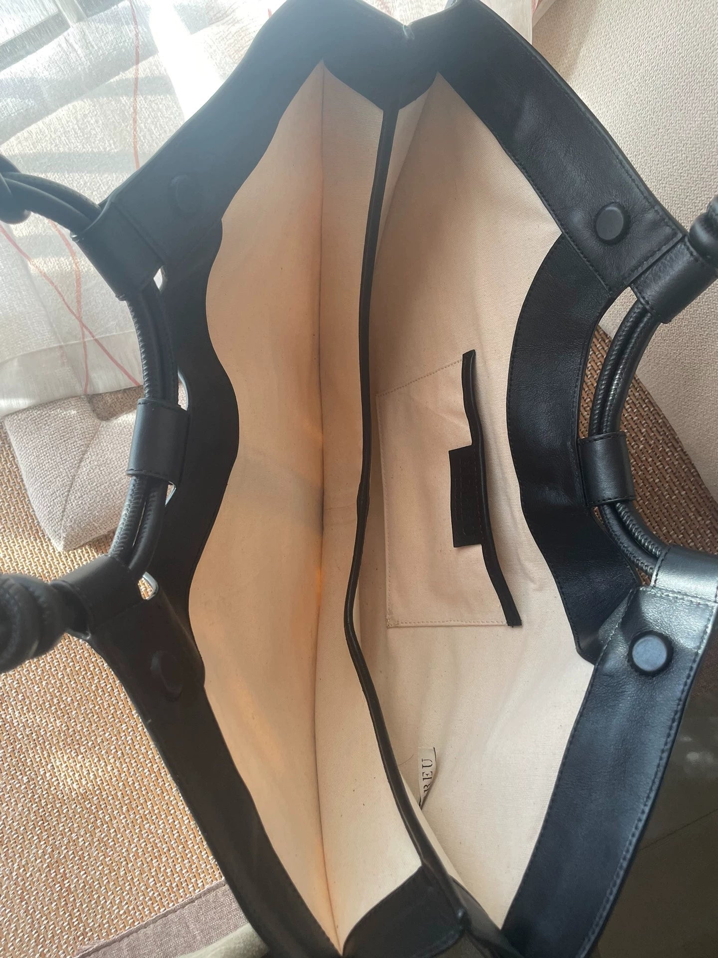 HEREU Ventall Small Canvas and Leather Bag — product detail 3