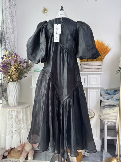 Aje Organza Puff-Sleeve Maxi Dress – Size M — original seller image 3