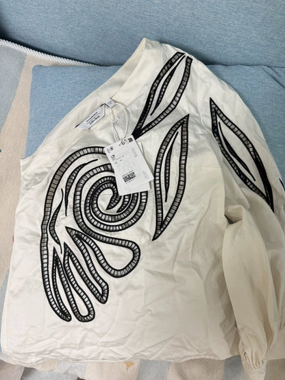 & Other Stories White Graphic Blouse