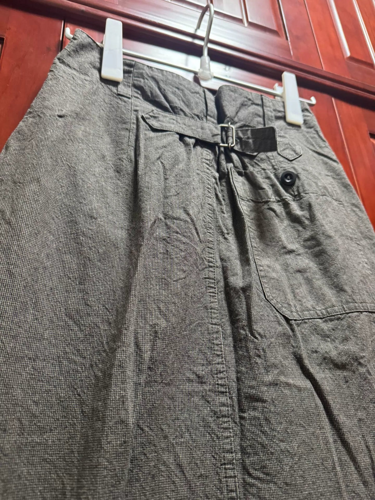 MHL Check Cotton-Linen A-Line Skirt – photograph 2