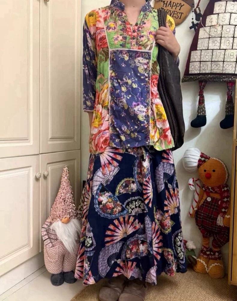 Bohemian wave vintage top