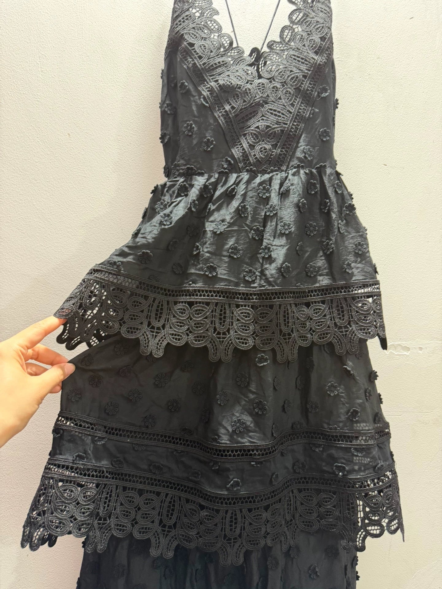 Self-Portrait Black Lace Dress – UK 10 / US 6 — original seller image 1
