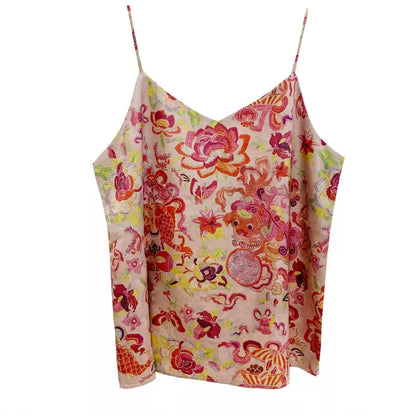 Yimengdu Floral Brocade-Effect Camisole Top — product detail 5
