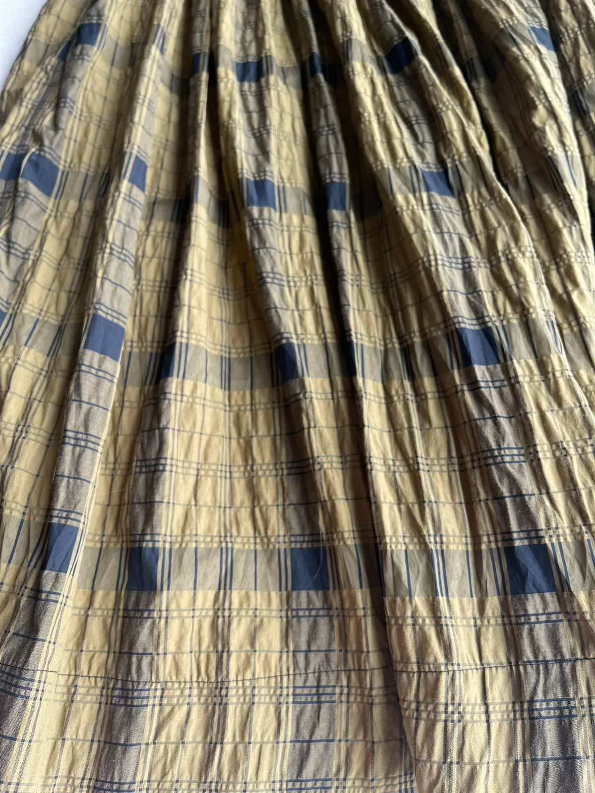 GANNI Walnut Check Wrap Dress — product detail 4