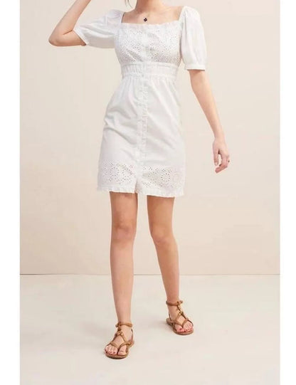 Rouje White Cotton Dress — product detail 2