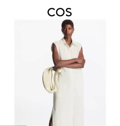 COS White Broderie Shirt Dress — product detail 7