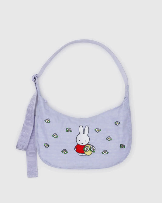 BAGGU Miffy Purple Crescent Bag — front view