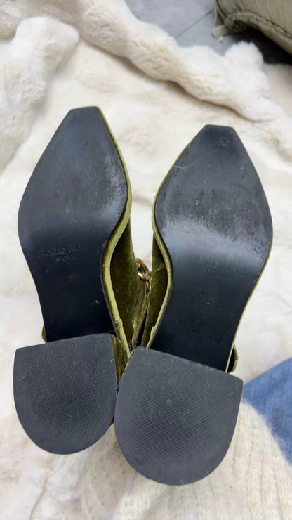 Reike Nen Green Velvet Mary Jane Shoes – photograph 6