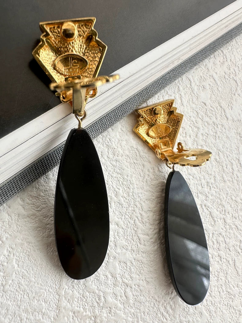 Jean Louis Scherrer — Red — Clip Earrings