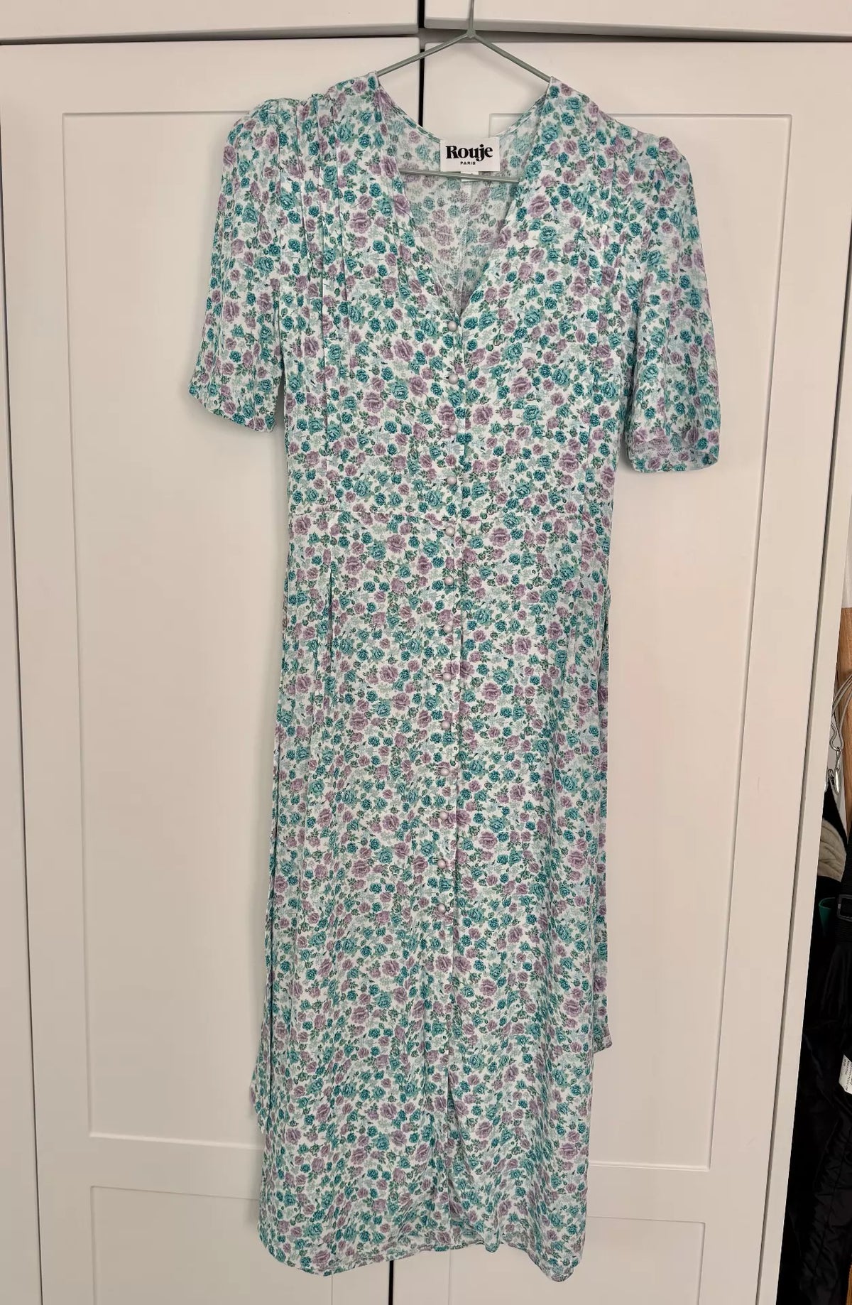 Rouje Mathilde Blue-Green Floral Dress — product detail 5