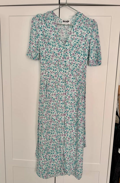 Rouje Mathilde Blue-Green Floral Dress — product detail 5
