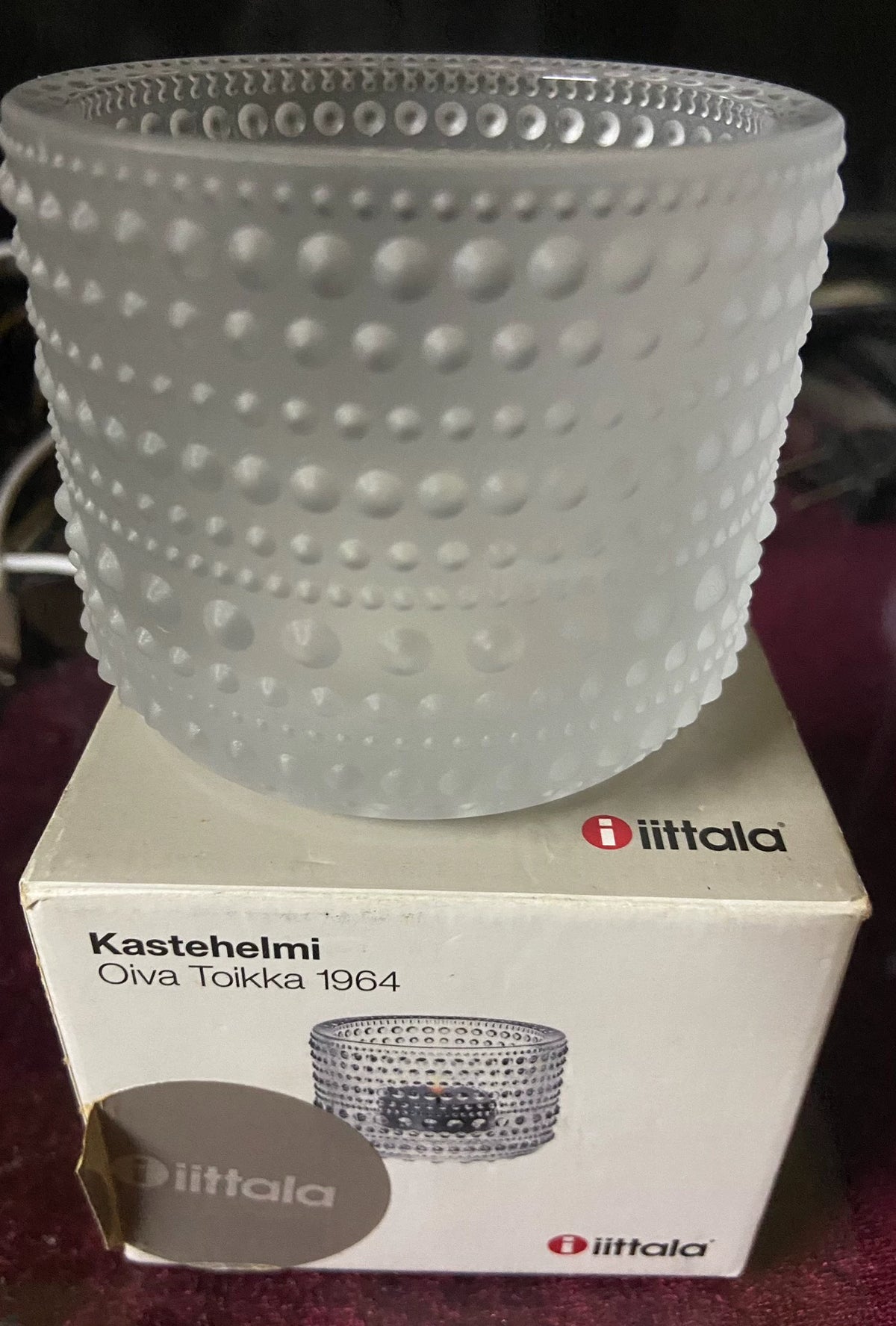 Iittala Kastehelmi Frosted Glass Candle Holder – photograph 1