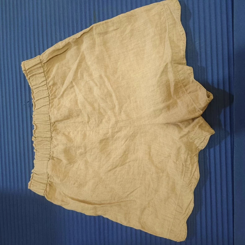 & Other Stories Yellow Linen Shorts