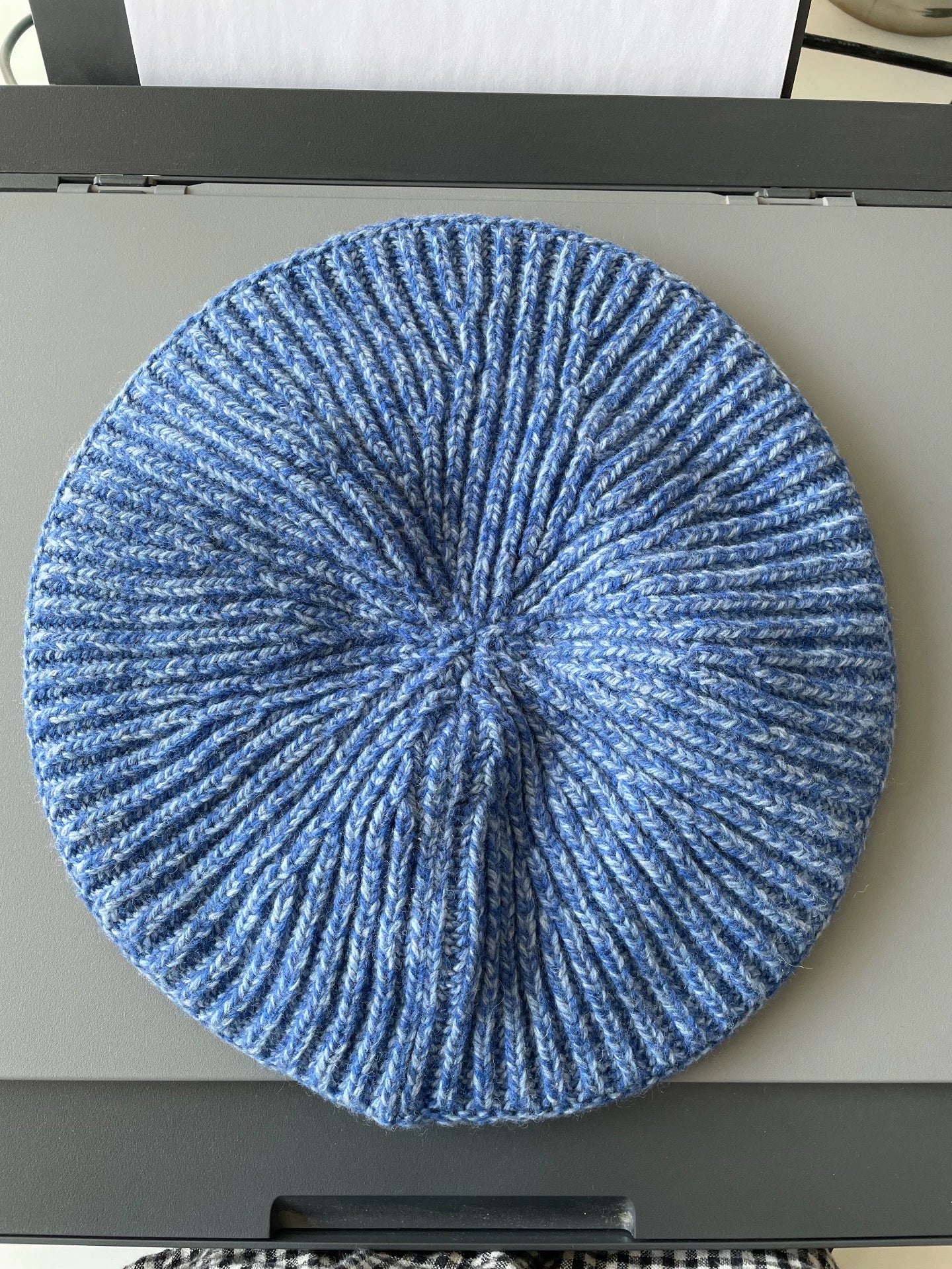 GANNI Blue Wool Beret — product detail 2
