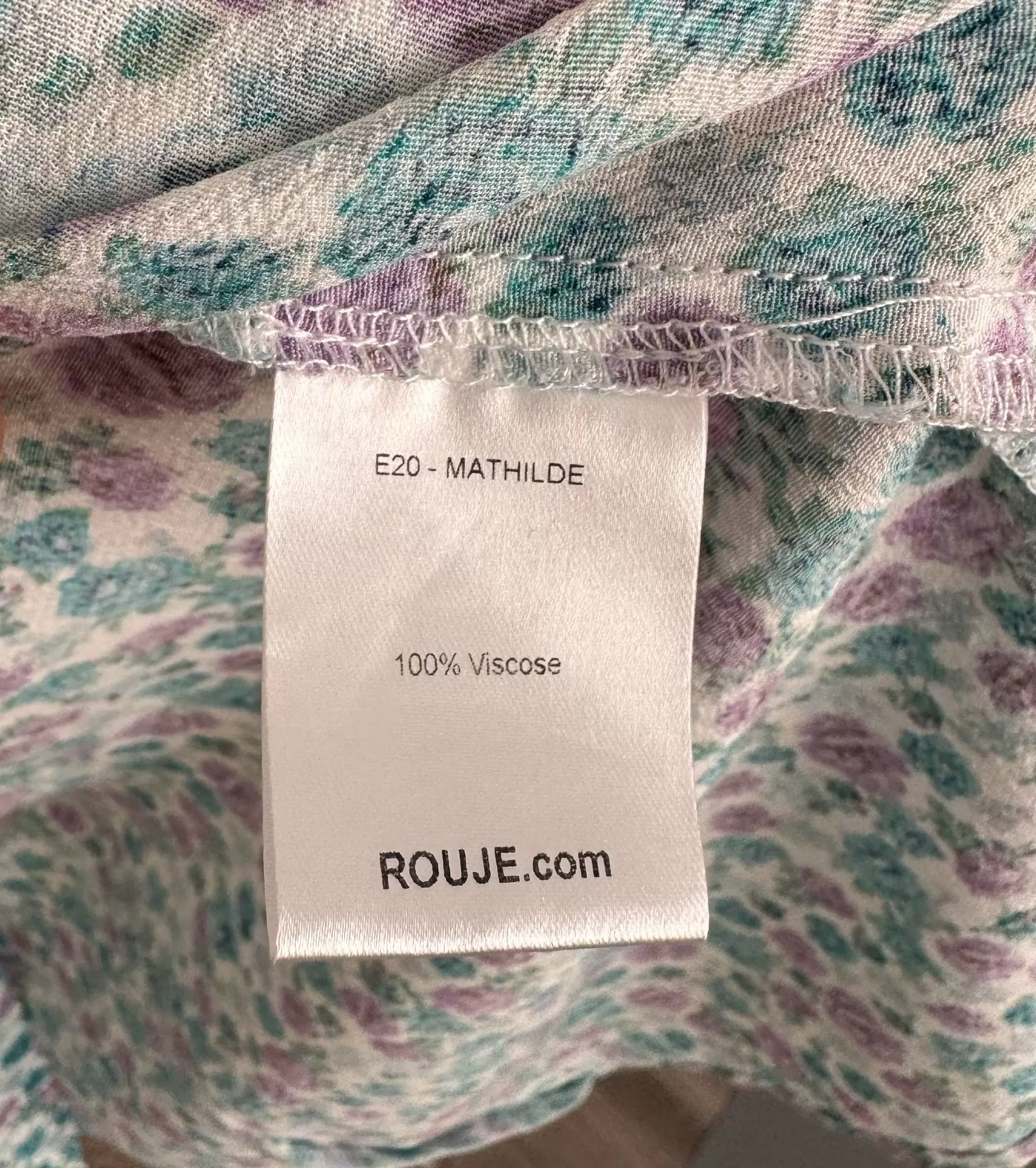 Rouje Mathilde Blue-Green Floral Dress — product detail 8