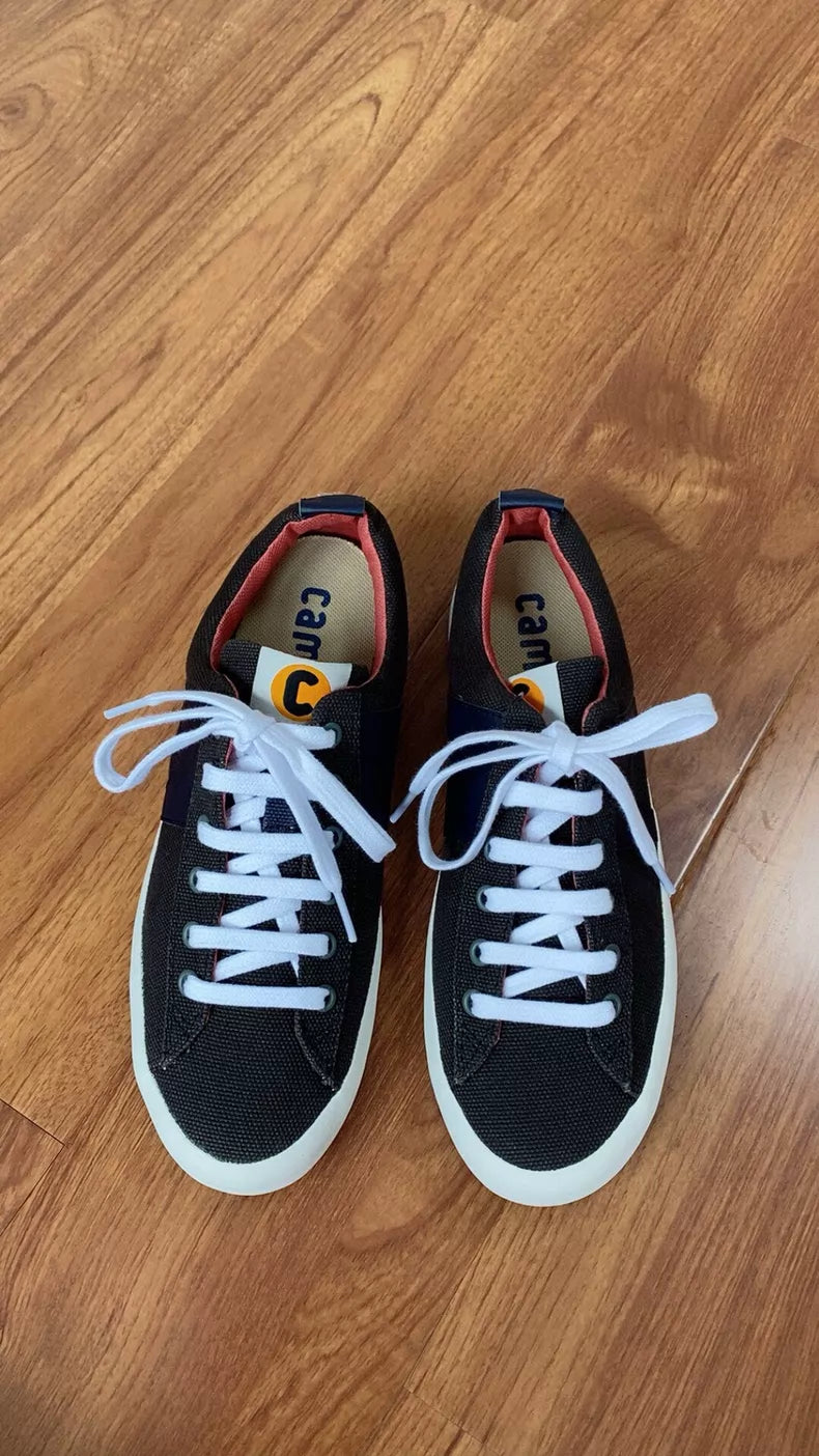 Camper Imar Copa Black Canvas Sneakers