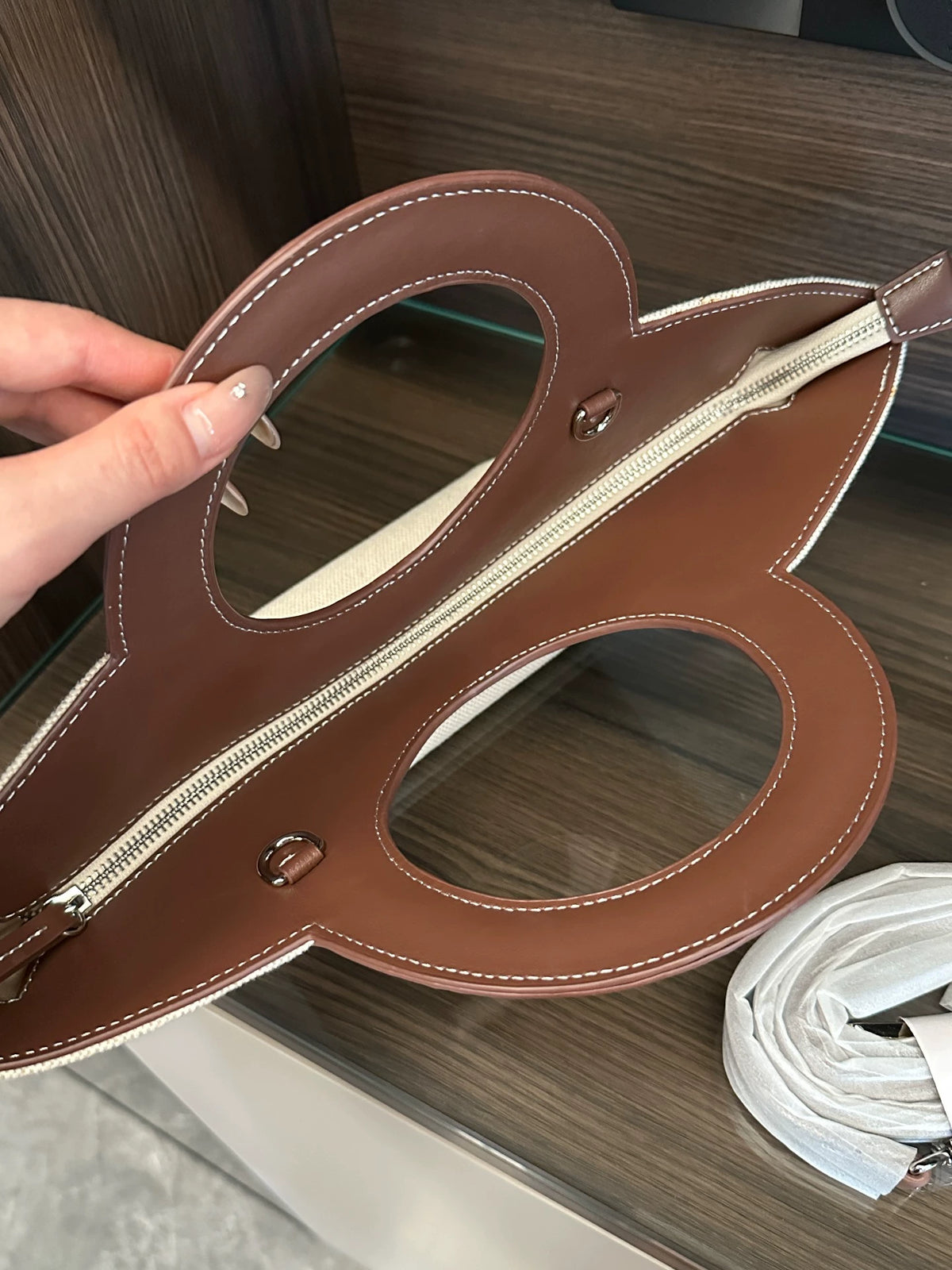 HEREU Cala Canvas and Leather Bag — product detail 7