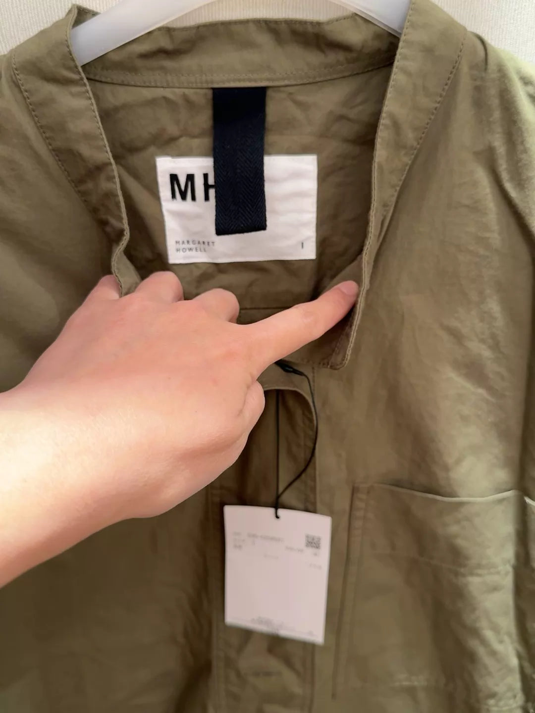 MHL Olive Washed-Cotton Shirt Dress – photograph 3